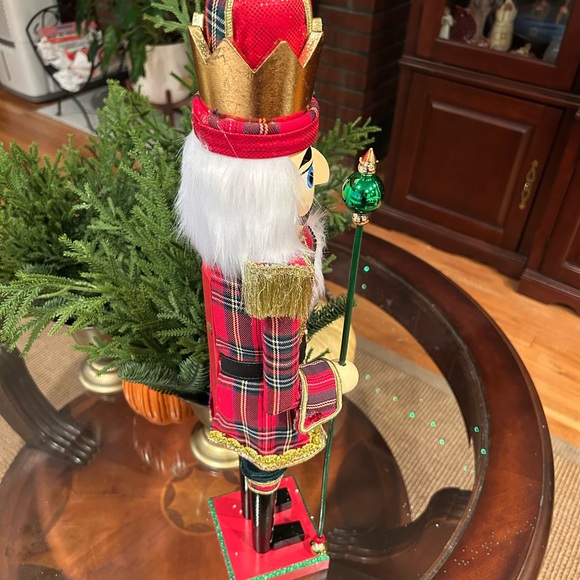 Neiman Marcus Red and Gold Nutcracker with Green Accents - Picture 4 of 14